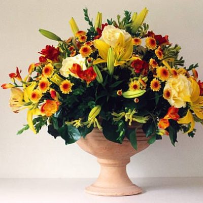 Colorful Bouquet in ceramic vase